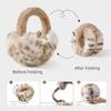 Winter Warm Foldable Earmuffs Cold Protection Leopard Print Soft Earflaps Antifreeze Thickened Faux Fur Ear-Muffs