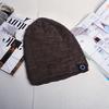 Wind autumn and winter velvet warm knitted cold hat outdoor cycling hip hop trendy sticker label fashion bag head wool hat
