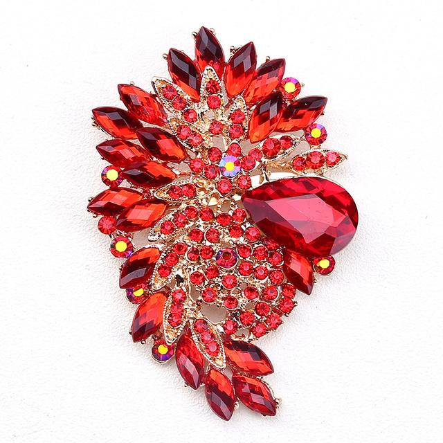 Brooches Colorful Rhinestone High End Temperament Delicate Crystalline Corsage Women 'S Clothing AccessoriesLuxury Jewelry