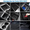 Für Tesla Modell 3 2022 Modell Y 2023 Lagerung Box Center Armlehne Versteckte Box Tasse Halter Innen Organizer Auto