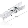 Transparent Acrylic Clips Small Plastic Clothespins with Secure Spring for Photos Documents DIY Crafts Office Home Decoration