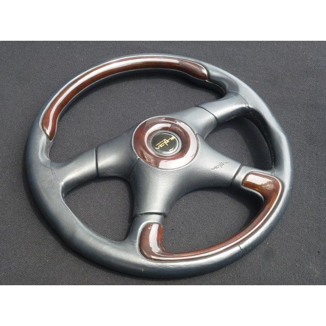 [Beautiful item! At that time!] Wood style & leather steering wheel Old car Hiso Vip GX71 Mark II Cresta GZ10 Soarer Highway Racer Y30 Y31 Gloria