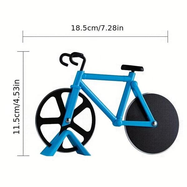 1ks Cyklistický kulatý nerezový kráječ na pizzu, nůž na pizzu, nástroj na pečení, víceúčelový kráječ na sušenky Dělič jídla Kuchyňské nástroje