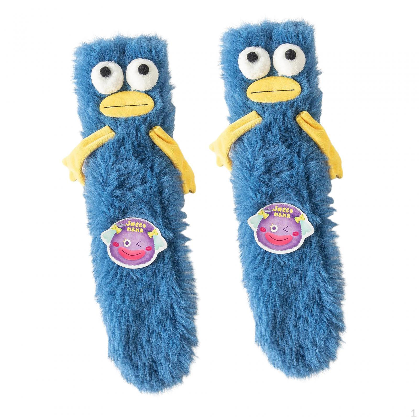 

Уютные женские пушистые носки - мягкие и теплые тапочки для зимы Blue