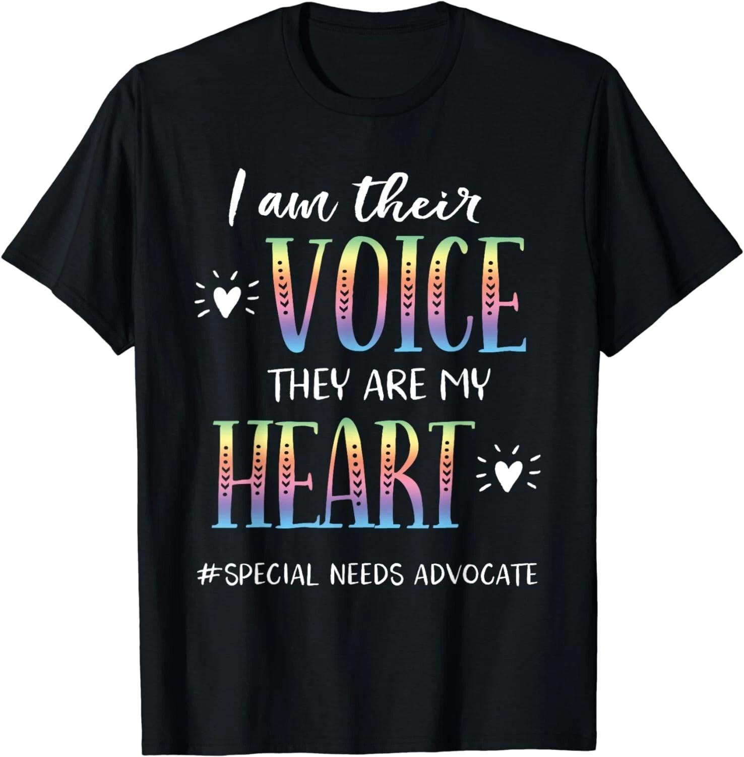 

SPED Teacher Special Needs Advocate Gift I Am Their Voice Gift Unisex T-Shirt 3XL