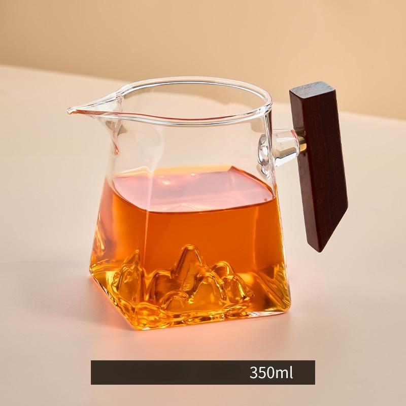 Tea Cup 350ml Pyrex Tea Set Accessories Chinese Kung Fu Cup With Handle Fair Cup Handmade Teapot Filter Tea Set