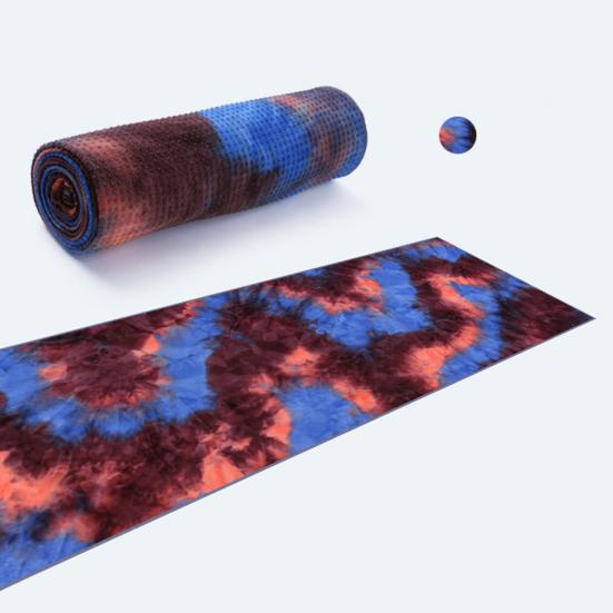 Yoga-Handtuch, schweißabsorbierend, extra weich, rutschfest, waschbar, lichtecht, superfeine Faser, Trainingshandtuch, Yogamatte mit Anti-Rutsch-Griffpunkten für das Fitnessstudio