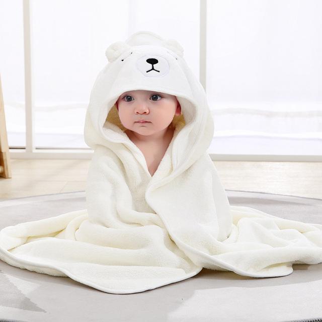 0-3 Years Old Unisex Cute Baby Bath Towel Soft Absorbent Towel Newborn Swaddle Baby Blanket Girl Boy Swaddle Bath Towel
