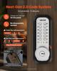 Mechanical Keyless Entry Door Lock, 2.0 Code Upgrade, 4-7 Digits Code, Single-Sided Push Button Combination Mechanical Keypad Door Knob, Auto Locking,