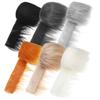6 Rolls Faux Fur Fabric 1.5m Faux Fur Ribbon Trim Furry Patch Ribbon Fluffy Diy Craft Patch For Beard Hair Cosplay Costume Decor