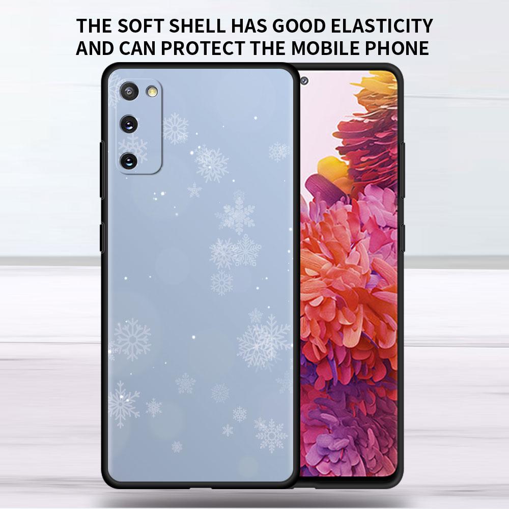 Snow White Snowflake Case For Samsung Galaxy Note 20 Ultra 10 Plus Lite 9 8 A50 A70 A30 A20e A20 A40 A10 A10e A60 Phone Cover