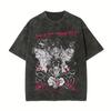 Jujutsu Kaisen Anime  Summer New Unisex Washed Tshirt Unisex Satoru Gojo Pattern  Cotton Loose Shortsleeved Premium Shirt