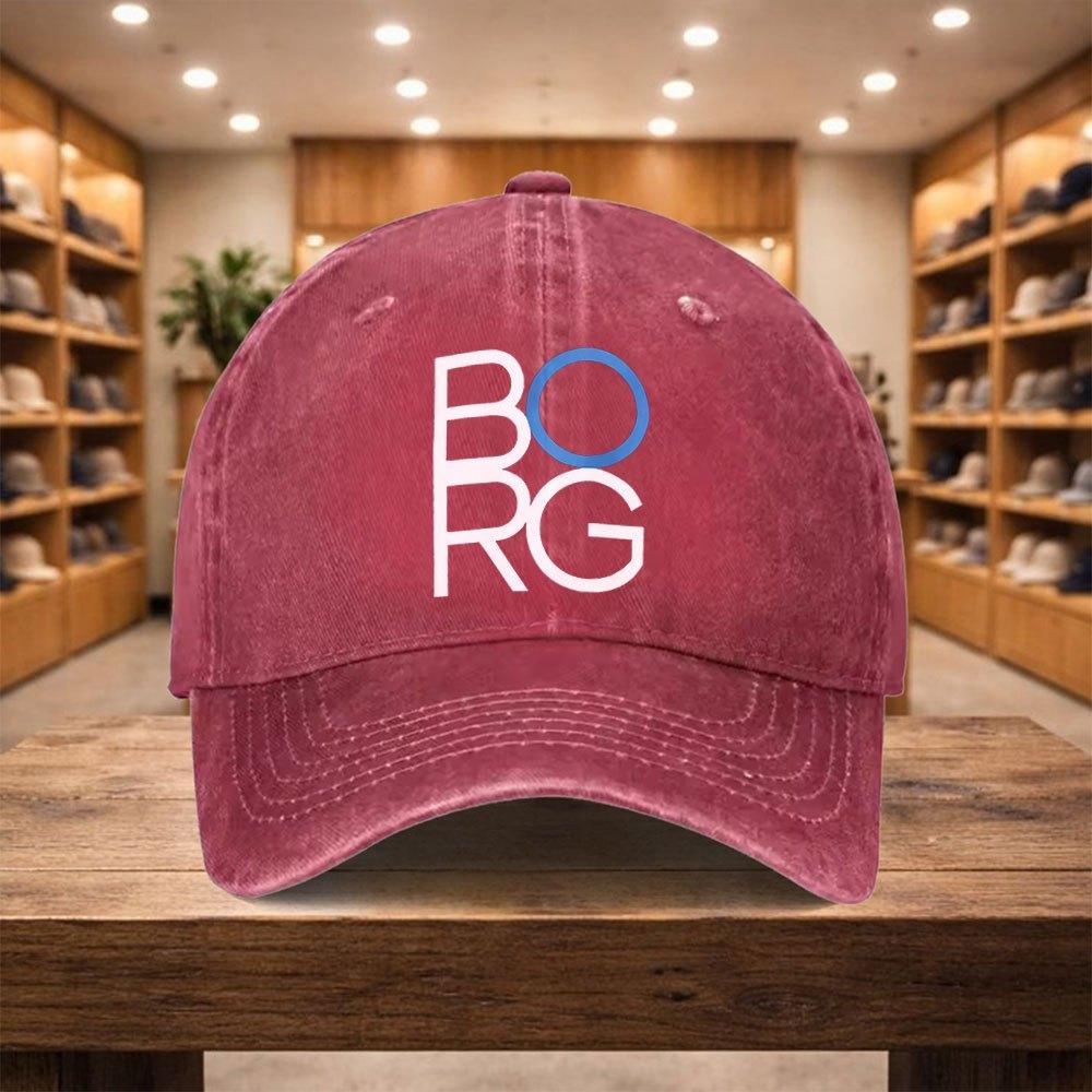 Pc BORG Adjustable Snapback Baseball Cap Lightweight Unisex Hat Suitable for Sports Travel Streetwear Adjustable Buckle C