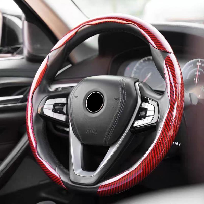 2 ks Kryt volantu z uhlíkových vláken pro auto Ochranný kryt pro Porsche Panamera Cayenne Taycan 911 718 Macan Carrera-GT 928 944