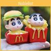 Shinchan Crayon French Fries Hamburg Toy Model Ornaments  Children Art Toy