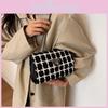 2024 New Grid Style Small Shoulder Crossbody Bag For Women Street Fashion Nylon Material Chain Bag