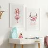 Pink Fairy Unicorn Arrow Flower Name Custom Nursery Wall Art Canvas Painting Posters And Prints Picture For Girl Kids Room Decor
