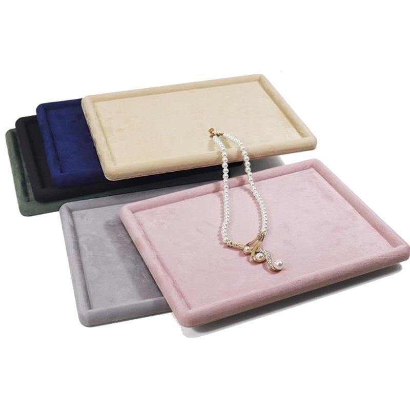 Stylový podnos na šperky s měkkým materiálem Minimalistický organizér do zásuvky na šperky Zaoblený prázdný držák na doplňky