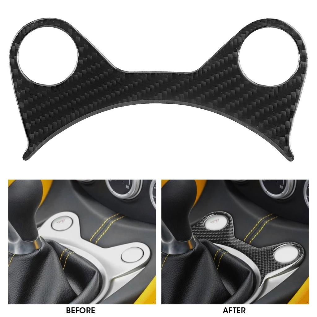 Carbon Fiber Gear Shift Panel Cover Car Decoration Trim Fit for Nissan 370Z Z34 2009‑2020