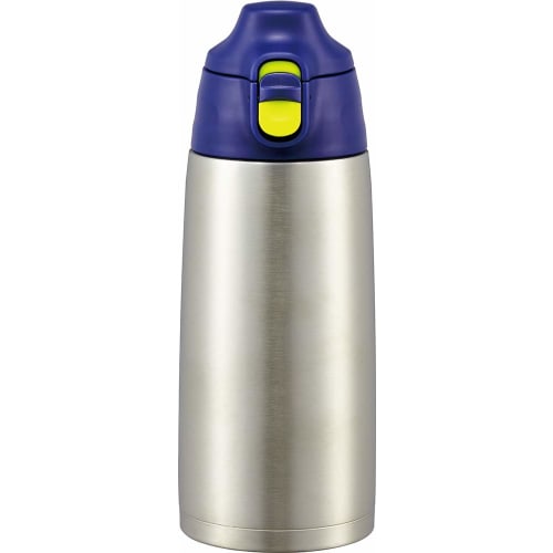 The-peacock Thermos Industrie (Der Pfau) Pfau Wasserflasche, Großes Fassungsvermögen, 800 ml, Isoliert, 2-Wege-Flasche, Ein-Klick-Verschluss, Inklusive Beutel, Pe