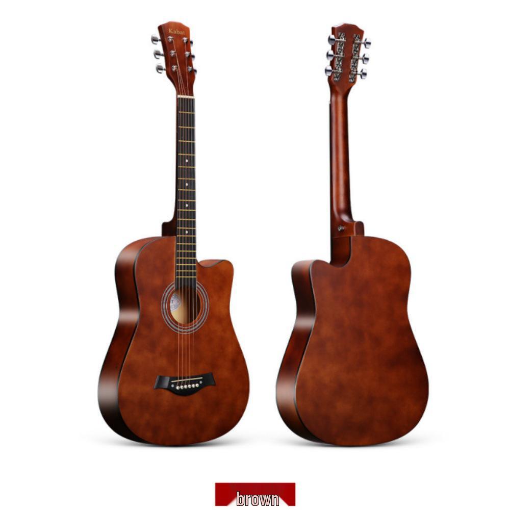 38-inch Wooden Folk Guitar for Beginner Practice