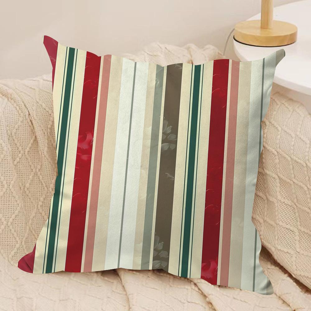 

Classic Striped Cushion Cover Soft Plush Throw Pillow Cover DoubleSided Decorative Cushion Case Sofa Bedroom Home Decor 30x30cm