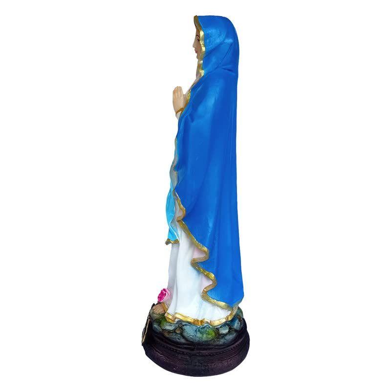 PolyMarble 1 Feet Lourdh Mary paráda Idol Katolická zeď Dekorativní křesťanské sochy Figurka Home Decor Řemeslo Oteplování domu pro obývací pokoj