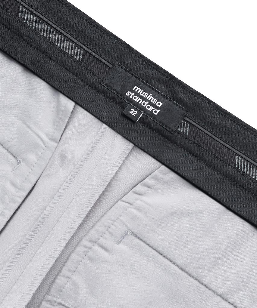 Musinsa Standard Lightweight Wide Hidden Banding Slacks [Light Gray]
