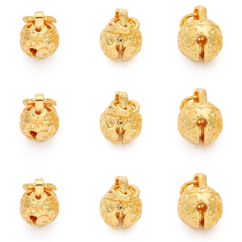 1Pc Copper Star Bell Charms Pendant For DIY Necklace Bracelet Earrings Jewelry Making Craft Accessories