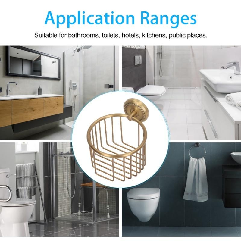 Hollow Out Toilet Paper Holder Antique Rust Proof Wall Mounted Tissue Roll Basket Rack For Bathroom