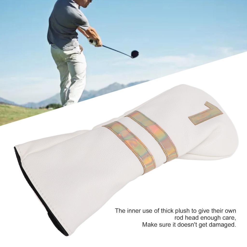 PU Leather Golf Wood Head Covers Waterproof Golf Putter Club Headcover with Colorful Number for Golf Club