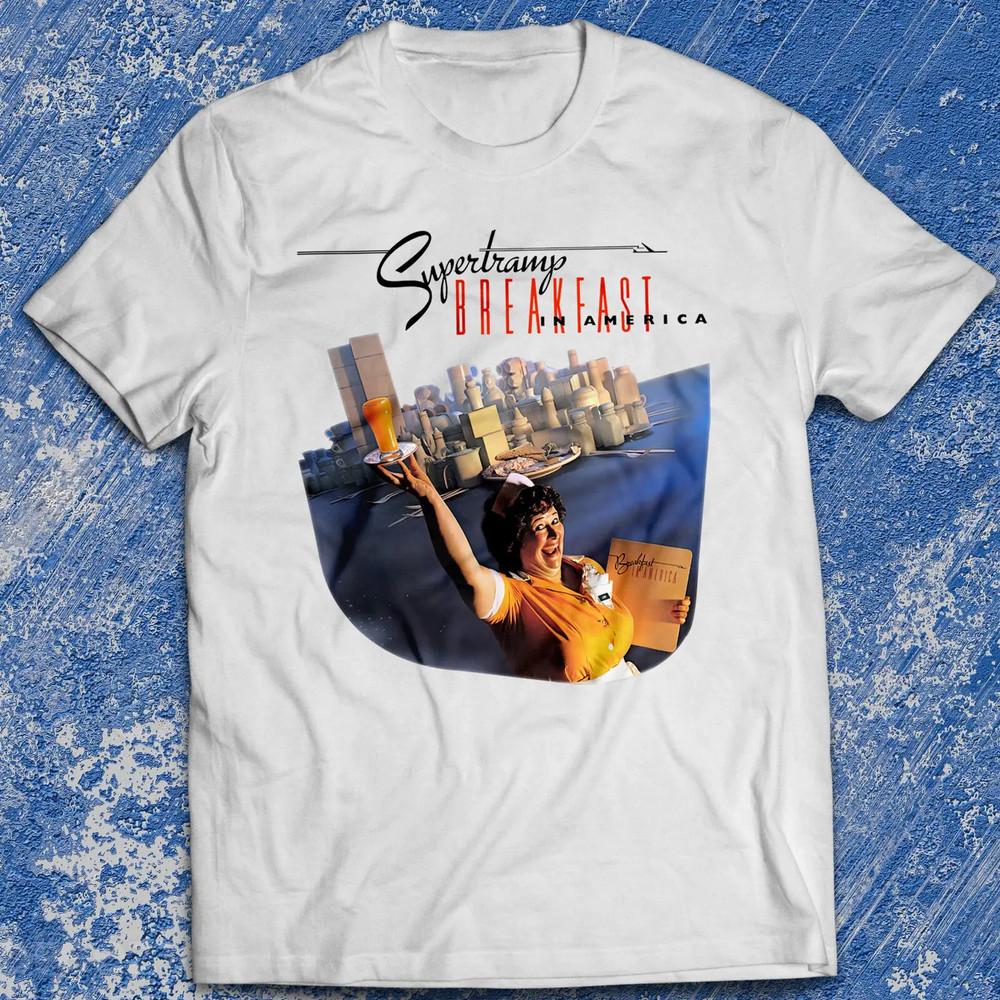 Supertramp Band Breakfast In America Unisex T Shirt Full Size S-5XL Unisex T-Shirt M