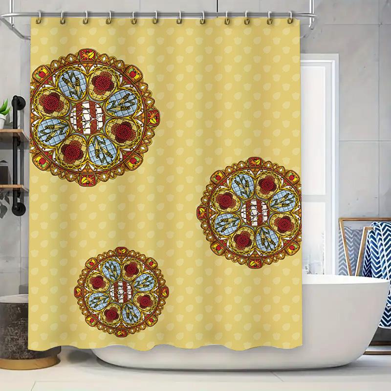 

Elegant Green Floral Shower Curtain Bathroom Decoration for Home Decorate 3D Print Waterproof Fabric Shower Curtain Modern Bathr 90x180cm