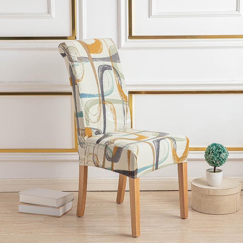 

Чохол на стілець, Універсальний чохол на стілець з еластичним принтом для чотирьох сезонів, Моделі для дому, готелю, європейського та американського стилю, Чохол на стілець Amazon printed regular chair cover average size