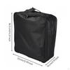 Woven Textile Storage Bag Structured Zippered Black Carry Case