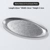 Retro Stainless Steel Trays, Sushi Plates, Snack Plates, Pastry Plates, Oval Shallow Trays, Industrial-Style Tableware