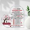 2D Flat Wife Gifts Acrylic Heart Keepsake Desktop Decorative Plaque, Home Decor Plaque Hanging Wall Art Decorative Garden Decoration for Room Door Sig