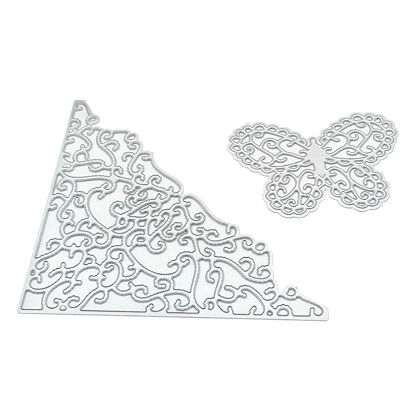 Buy Corner Butterfly Metal Cutting Dies Stencil DIY Scrapbooking Album ...