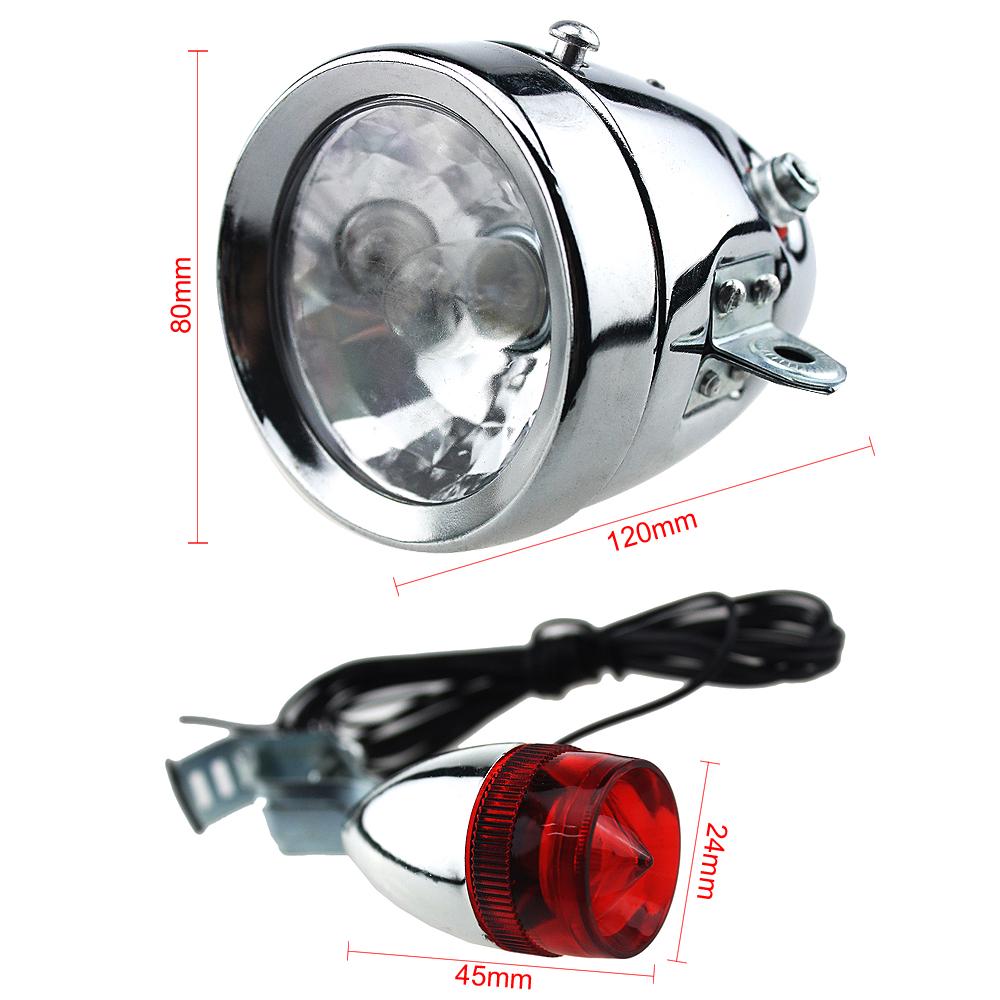 Buy 12V 6W Bicycle Motorized Bike Friction Generator Dynamo Headlight Tail Light Kit at