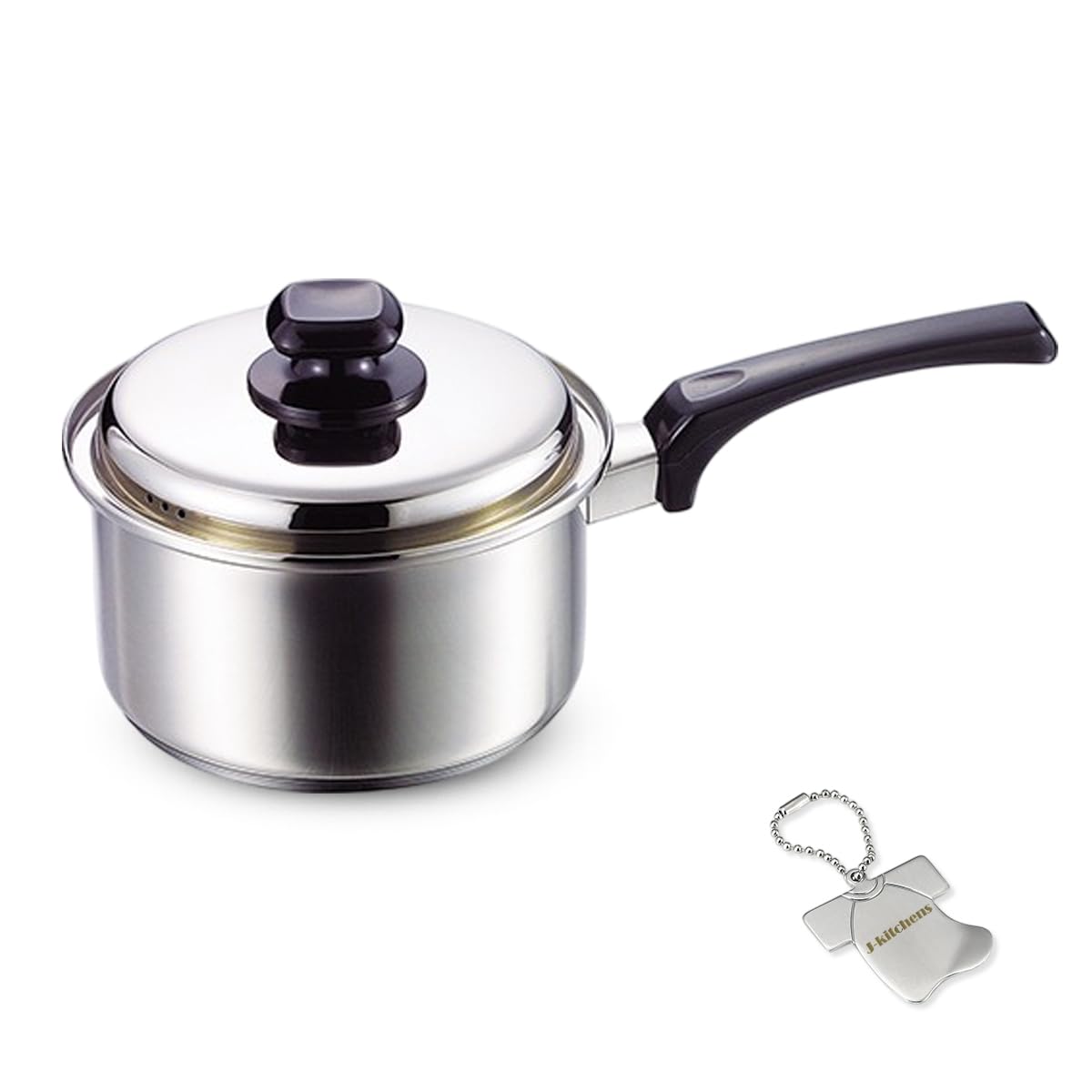 

Original Tag Included J-kitchens Non-Stick, Rust-Resistant Saucepan, 18cm, Gas/IH Compatible,