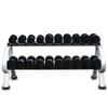 JOROTO Rubber Coated Dumbbell Set with Rack - 338kg