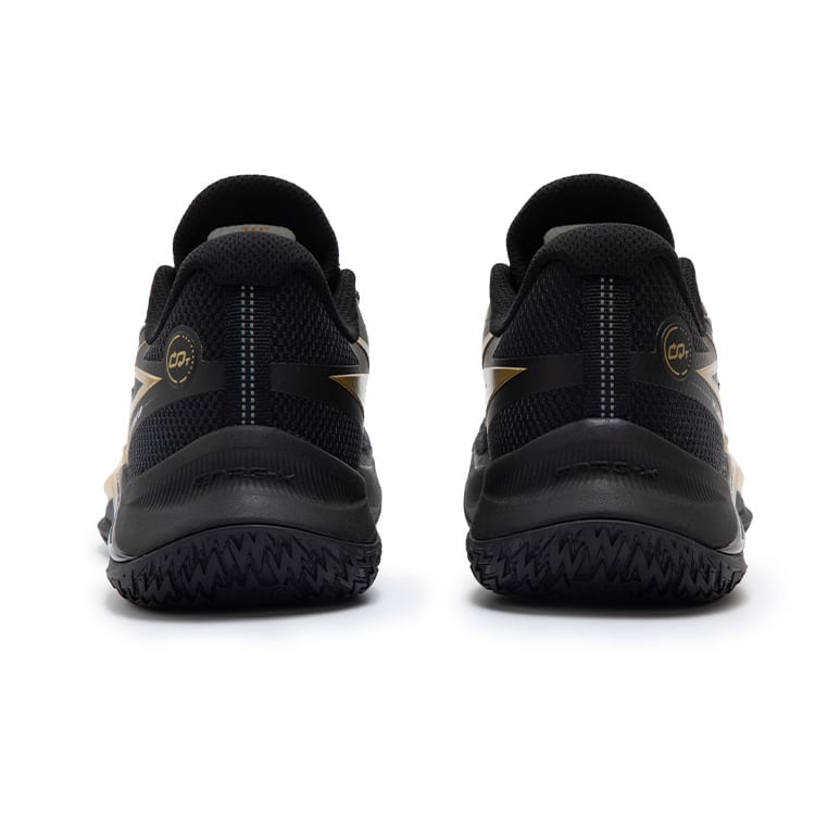 361 LIGHT UP Game Ready Low top Basketball Shoes Men's Black Gold 572431111-10