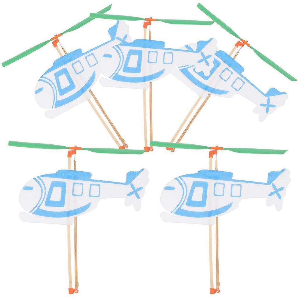 5Pcs Flying Airplane Toys Kids Helicopter Toys Creative Glider Toys Educational Aircraft Toys