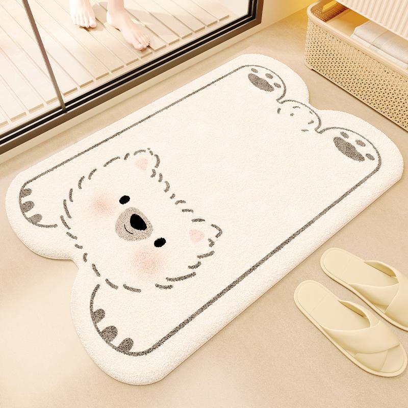 Household Special-shaped Cushion Imitation Cashmere Bathroom Floor Mat Toilet Carpet Absorbent Mat Toilet Door Foot Cushion