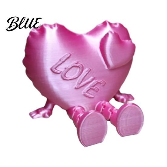 Love Heart Decoration Figurine with Articulated Legs 3D Printed Shape Statue