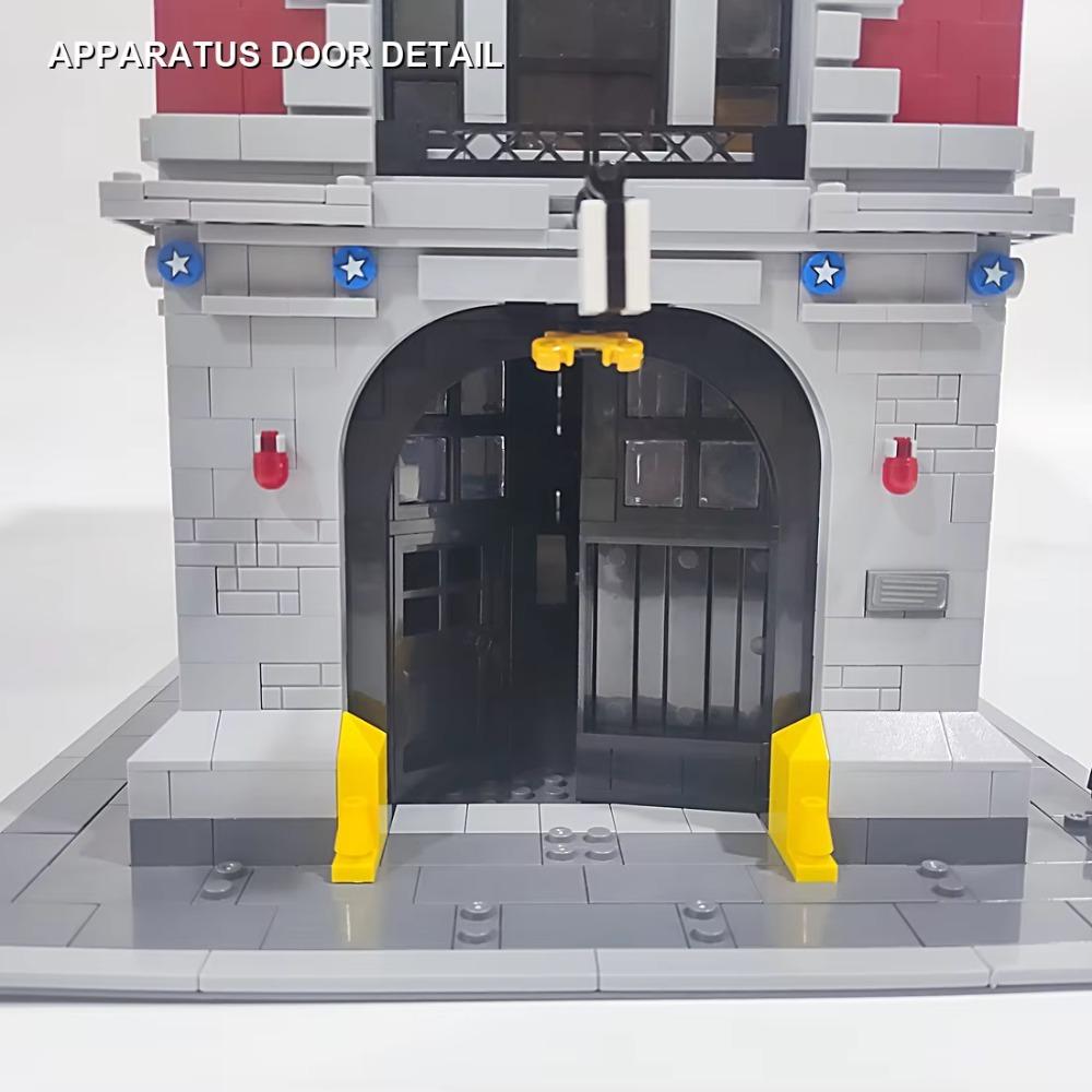 Street View Firehouse Headquarters Bricks Bank Building Blocks Highly Detailed Architecture Assembly Brick Set Classic City