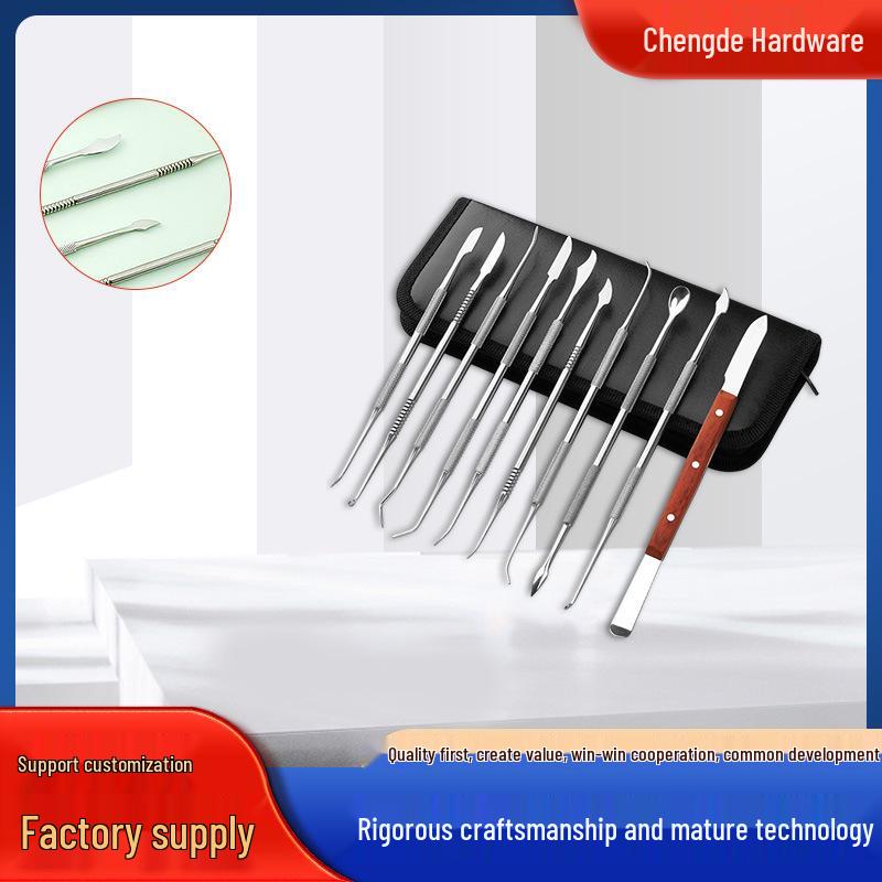 Dental Wax Carving & Filling Instrument Set - Knife & Spoon Tools for Oral Technicians