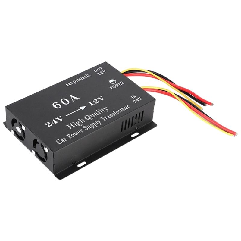 High Power Bus Voltage Reducer 24V To 12V with Memory Step Down Converter 60A Power Supply Adapter Automatic Protections