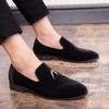 Scarpe da Uomo Mocassini Fatti a Mano per Feste e Matrimoni Scarpe da Uomo in Velluto con Foglie e Fibbia Dorata Scarpe Eleganti da Uomo Ballerine da Uomo Zapatos Hombre