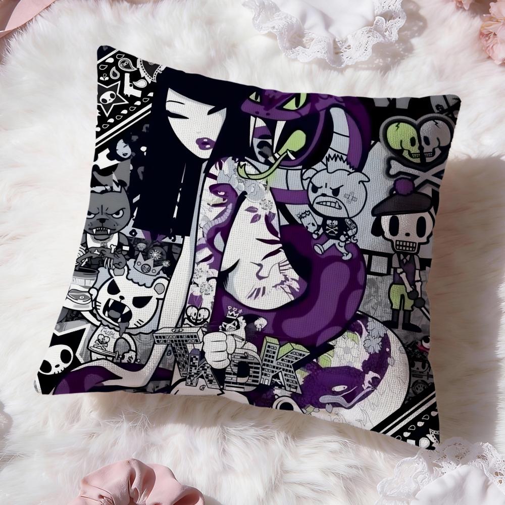 

hot anime t-Tokidoki Cushion Cover Premium Comfort Reversible Pillow Cove -Two in One Design for Any Room & Car Interior 30cmx30cm